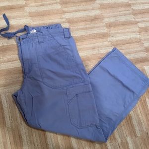 Carhartt mens medium seal blue cargo pocket scrub pants